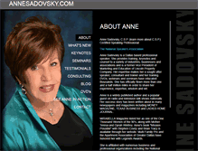 Tablet Screenshot of annesadovsky.com